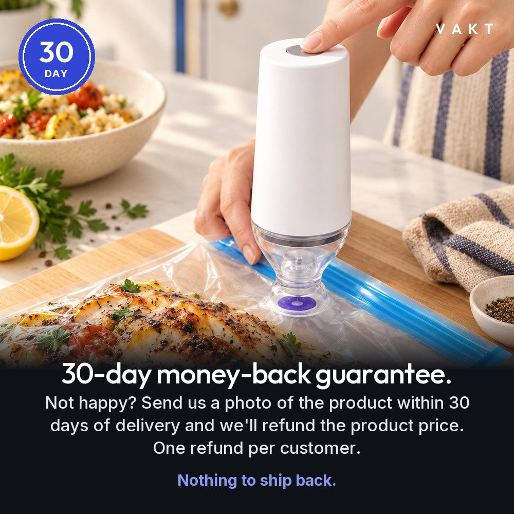 30 day. 30-day money-back guarantee. Not happy? Send us a photo of the product within 30 days of delivery and we'll refund the product price. One refund per customer. Nothing to ship back.